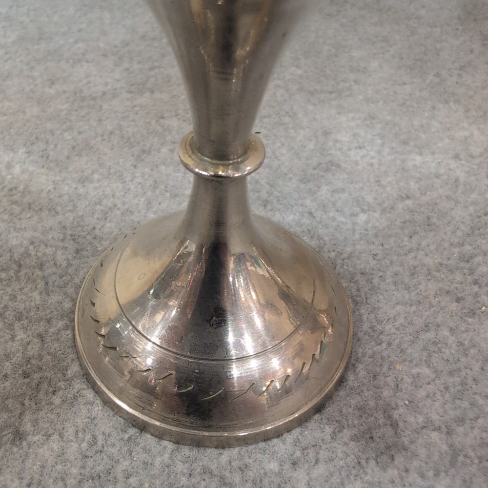 World Gift India Silver Tone Etched Floral Goblets Chalice Set of 6 NA306 - Picture 8 of 11